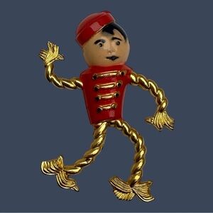 Vintage 1940s Bellboy Brooch Pin Bellhop Bellman Porter RARE